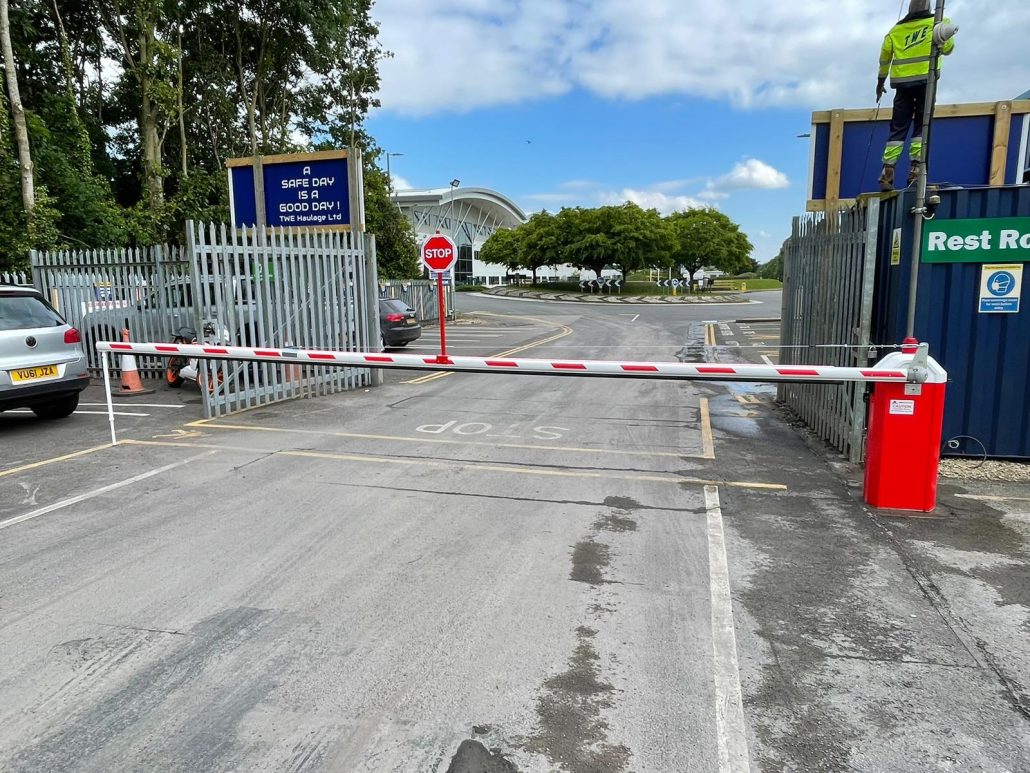 automatic gate added to haulage car park