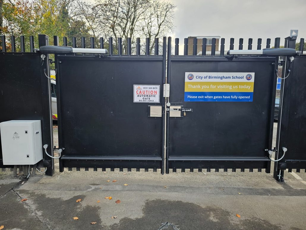 Automatic vehicle barrier for Birmingham school, kings campus