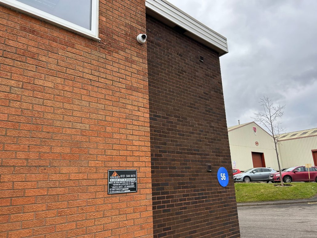 CCTV System outside warehouse office building